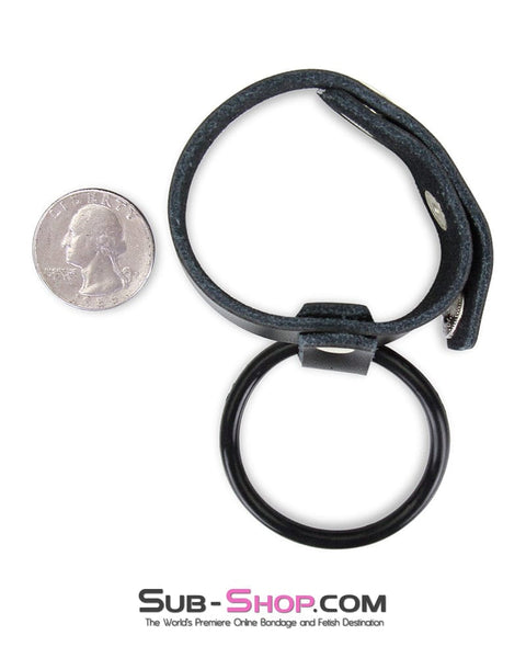 7273M      Leather Cock Strap with Rubber Ring Erection Enhancer - LAST CHANCE - Final Closeout! MEGA Deal   , Sub-Shop.com Bondage and Fetish Superstore