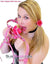 7281A      Pink Leather Double Mouth Guard Trainer Gags   , Sub-Shop.com Bondage and Fetish Superstore