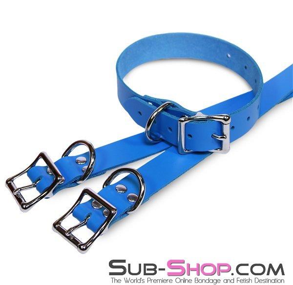 7284A      Candy Blue Buckling Leather Bondage Straps Straps   , Sub-Shop.com Bondage and Fetish Superstore