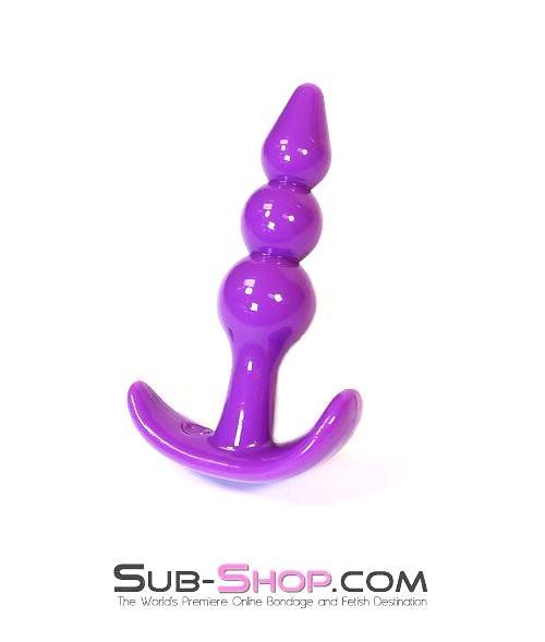 7306AE      Mini Ribbed Graduated Plug, Purple - MEGA Deal Black Friday Blowout   , Sub-Shop.com Bondage and Fetish Superstore