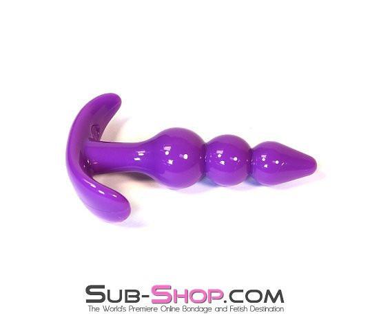 7306AE      Mini Ribbed Graduated Plug, Purple - MEGA Deal Black Friday Blowout   , Sub-Shop.com Bondage and Fetish Superstore