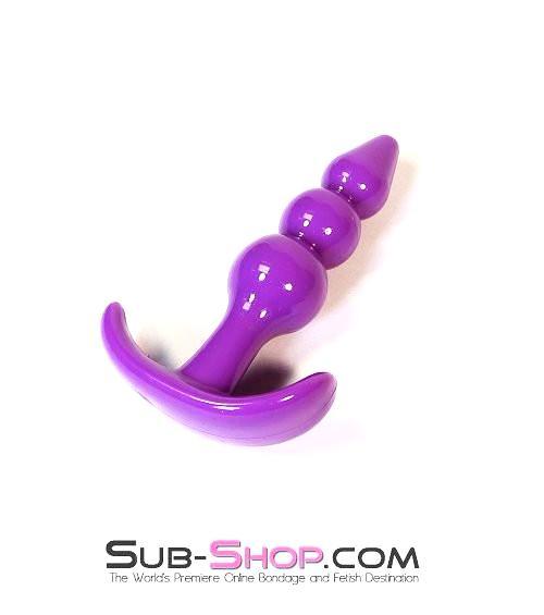 7306AE      Mini Ribbed Graduated Plug, Purple - MEGA Deal Black Friday Blowout   , Sub-Shop.com Bondage and Fetish Superstore