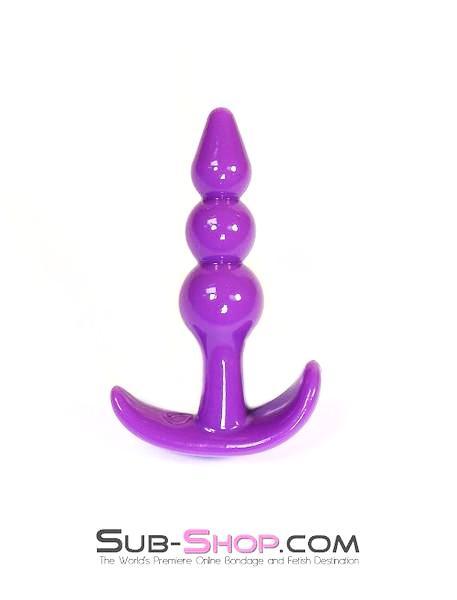 7306AE      Mini Ribbed Graduated Plug, Purple - MEGA Deal Black Friday Blowout   , Sub-Shop.com Bondage and Fetish Superstore