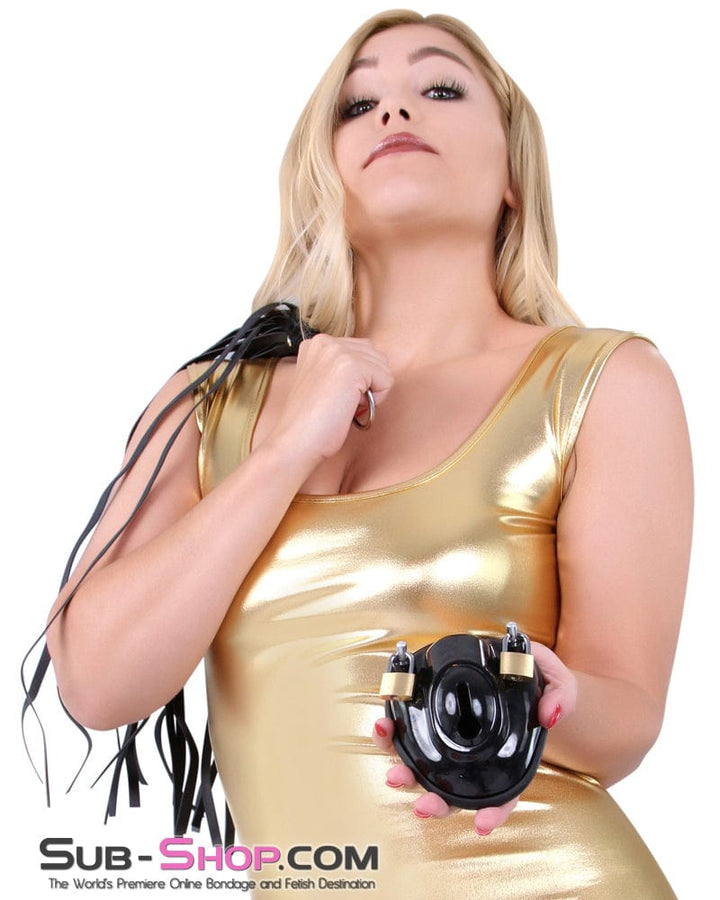 7319AR      Balls & All Black Locking Cock & Ball Chastity Cup Set Chastity   , Sub-Shop.com Bondage and Fetish Superstore