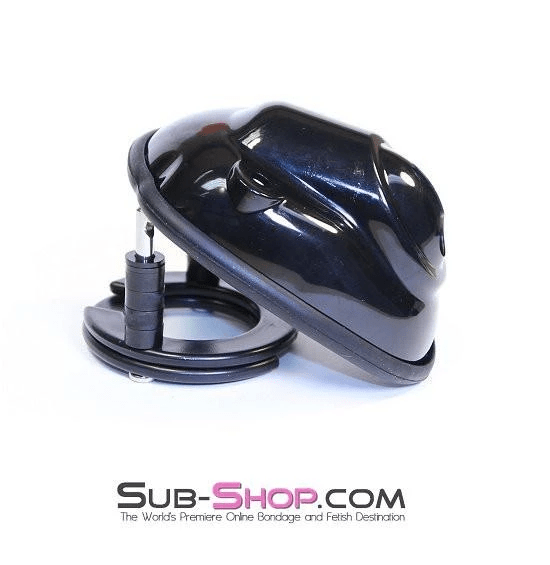 7319AR      Balls & All Black Locking Cock & Ball Chastity Cup Set Chastity   , Sub-Shop.com Bondage and Fetish Superstore