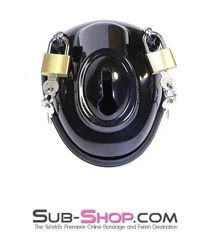 7319AR      Balls & All Black Locking Cock & Ball Chastity Cup Set Chastity   , Sub-Shop.com Bondage and Fetish Superstore