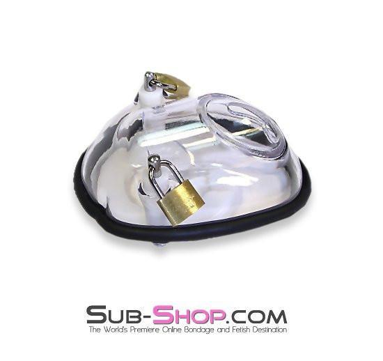 7320AR      Balls & All Clear View Locking Cock & Ball Chastity Cup Set - MEGA Deal Black Friday Blowout   , Sub-Shop.com Bondage and Fetish Superstore