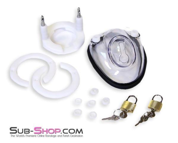 7320AR      Balls & All Clear View Locking Cock & Ball Chastity Cup Set - MEGA Deal Black Friday Blowout   , Sub-Shop.com Bondage and Fetish Superstore