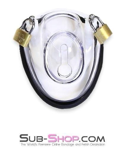 7320AR      Balls & All Clear View Locking Cock & Ball Chastity Cup Set Chastity   , Sub-Shop.com Bondage and Fetish Superstore