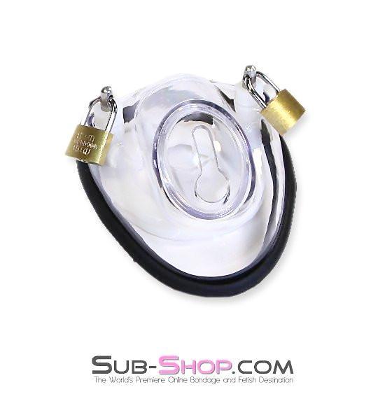 7320AR      Balls & All Clear View Locking Cock & Ball Chastity Cup Set - MEGA Deal Black Friday Blowout   , Sub-Shop.com Bondage and Fetish Superstore
