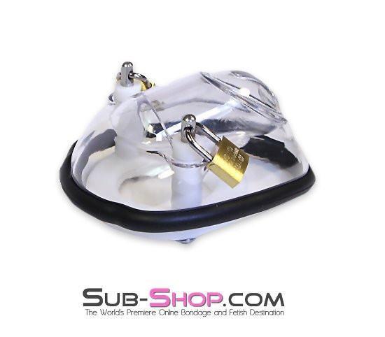7320AR      Balls & All Clear View Locking Cock & Ball Chastity Cup Set - MEGA Deal Black Friday Blowout   , Sub-Shop.com Bondage and Fetish Superstore
