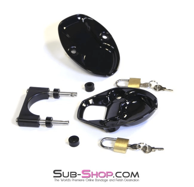 7321AR      Super Crusher Locking Cock and Ball Chastity Torture Set - MEGA Deal MEGA Deal   , Sub-Shop.com Bondage and Fetish Superstore