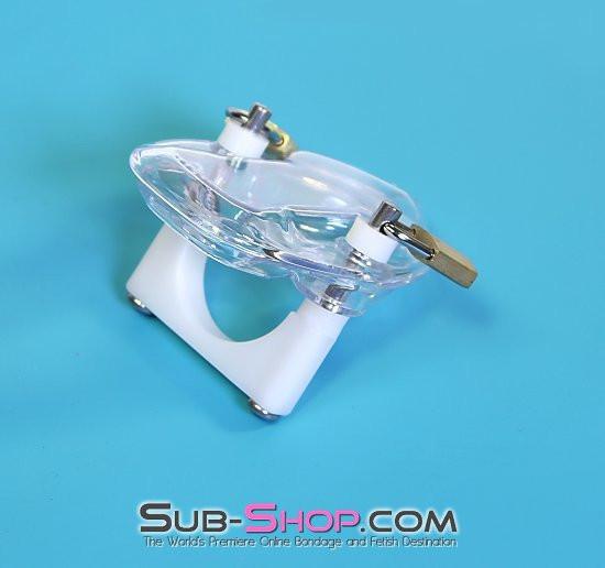 7322AR      Clearly Crushed Locking Cock and Ball Chastity Torture Set - MEGA Deal Black Friday Blowout   , Sub-Shop.com Bondage and Fetish Superstore