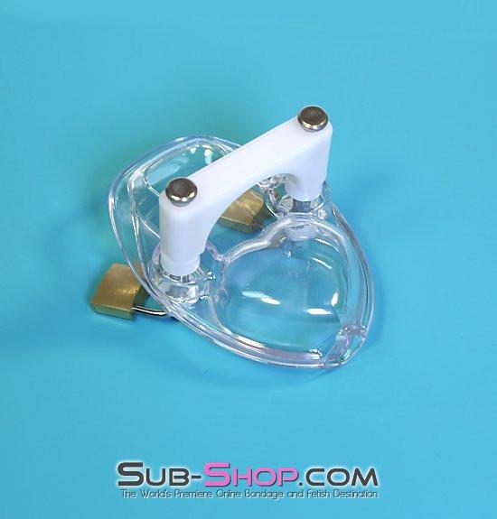 7322AR      Clearly Crushed Locking Cock and Ball Chastity Torture Set - MEGA Deal Black Friday Blowout   , Sub-Shop.com Bondage and Fetish Superstore