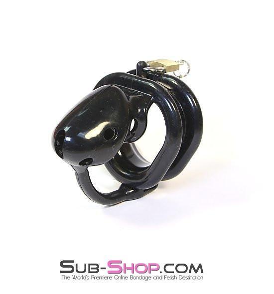 7325AR      Birdlocked Style Black Spiked Soft Silicone Locking Cock Chastity & Ball Spreader Chastity   , Sub-Shop.com Bondage and Fetish Superstore
