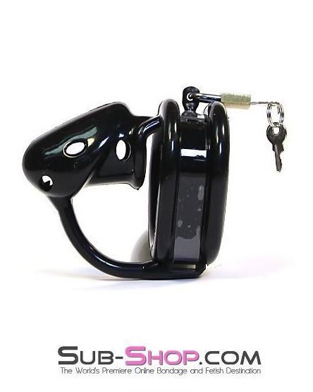 7325AR      Birdlocked Style Black Spiked Soft Silicone Locking Cock Chastity & Ball Spreader Chastity   , Sub-Shop.com Bondage and Fetish Superstore