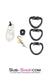 7327AR      Black Balled Locking Cock & Ball Chastity Set - MEGA Deal Black Friday Blowout   , Sub-Shop.com Bondage and Fetish Superstore