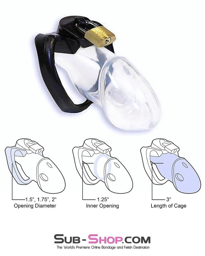 7327AR      Black Balled Locking Cock & Ball Chastity Set Chastity   , Sub-Shop.com Bondage and Fetish Superstore