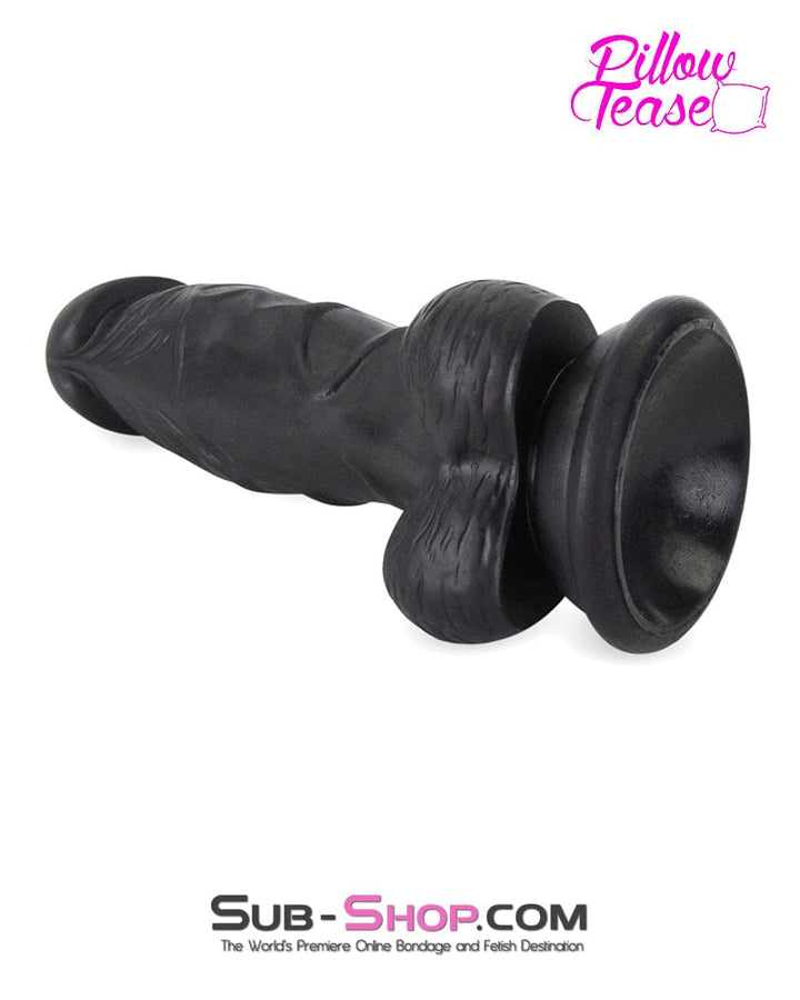 7332M      Liquid Silicone Colours Dildo Pleasure - Black 6.5" Dildo   , Sub-Shop.com Bondage and Fetish Superstore