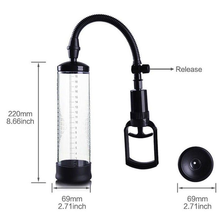 7342M      Penis Enlarger Pump, Trigger Vacuum Penis Pump   , Sub-Shop.com Bondage and Fetish Superstore