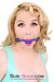 7361A      Silicone Premium Leather Strap Purple Ball Gag - LAST CHANCE - Final Closeout! MEGA Deal   , Sub-Shop.com Bondage and Fetish Superstore