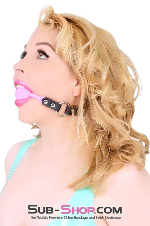 7363A      Silicone Premium Leather Strap Pink Ball Gag - LAST CHANCE - Final Closeout! MEGA Deal   , Sub-Shop.com Bondage and Fetish Superstore