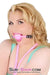 7363A      Silicone Premium Leather Strap Pink Ball Gag - LAST CHANCE - Final Closeout! MEGA Deal   , Sub-Shop.com Bondage and Fetish Superstore