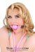 7363A      Silicone Premium Leather Strap Pink Ball Gag - LAST CHANCE - Final Closeout! MEGA Deal   , Sub-Shop.com Bondage and Fetish Superstore