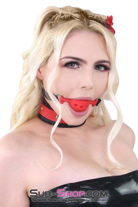 7367A      Medium Red Silicone Ball Gag with Breather Holes - LAST CHANCE - Final Closeout! MEGA Deal   , Sub-Shop.com Bondage and Fetish Superstore