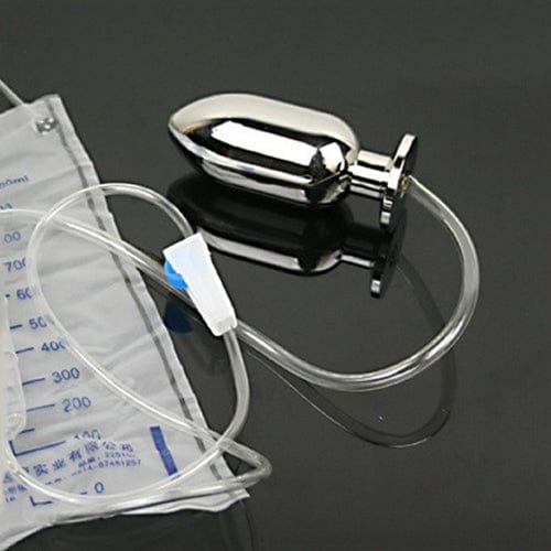 7377M      Serious Bondage Stainless Steel Anal Plug Enema Kit Anal Toys   , Sub-Shop.com Bondage and Fetish Superstore