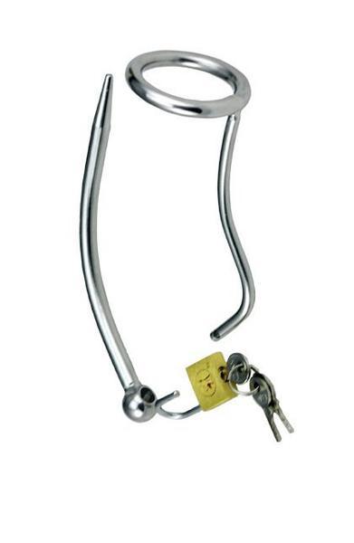 7381AR      Hard Up Stainless Steel Locking Penis Plug Chastity Chastity   , Sub-Shop.com Bondage and Fetish Superstore