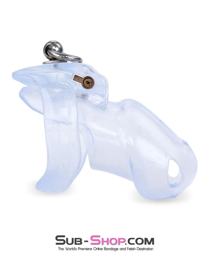 7393M      Cock Cuff Lead Ring Medium Chastity Cage with Large Cock and Balls Cuff Chastity   , Sub-Shop.com Bondage and Fetish Superstore