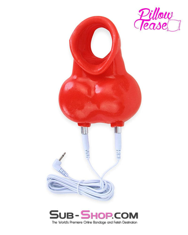 7411M      Red Sub-Shock Electro-Stim Ball Torture Cage with Cock Ring - LAST CHANCE - Final Closeout! MEGA Deal   , Sub-Shop.com Bondage and Fetish Superstore