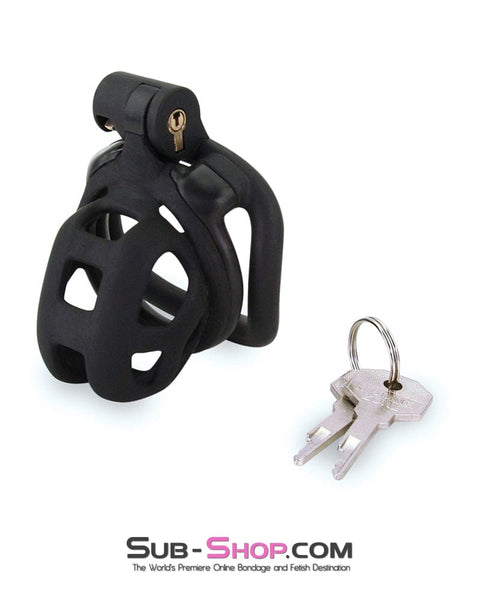 7415M      Chastity Games Locking Cock Cage, Short Length Chastity   , Sub-Shop.com Bondage and Fetish Superstore