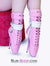 0747A-SIS      Sissy Bondage Buckling Ankle & Shoe Cuffs, White Leather Sissy   , Sub-Shop.com Bondage and Fetish Superstore