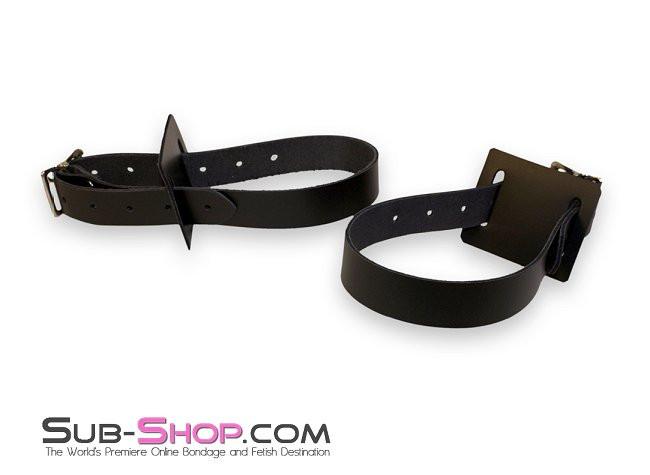 0749A      Chair and Bedpost Bondage Straps Pair, Black Leather Straps   , Sub-Shop.com Bondage and Fetish Superstore