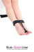 0752A     Toe Bondage Ankle Cuff Trainer, Black Leather Wrist and Ankle Bondage   , Sub-Shop.com Bondage and Fetish Superstore