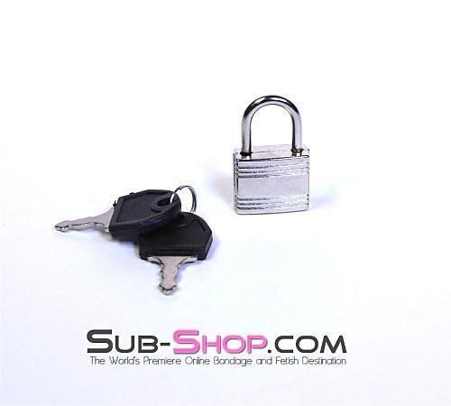 0757A      Small Silver Bondage Gear Padlock Padlock   , Sub-Shop.com Bondage and Fetish Superstore