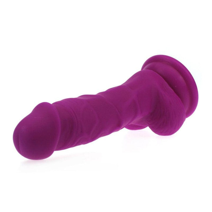 7781M      Liquid Silicone Colours Dildo Pleasure - Purple 6" Dildo   , Sub-Shop.com Bondage and Fetish Superstore