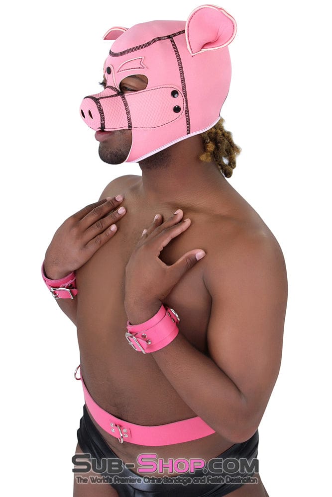 7237A-SIS      Hot Pink Leather Sissy Bondage Belt Sissy   , Sub-Shop.com Bondage and Fetish Superstore
