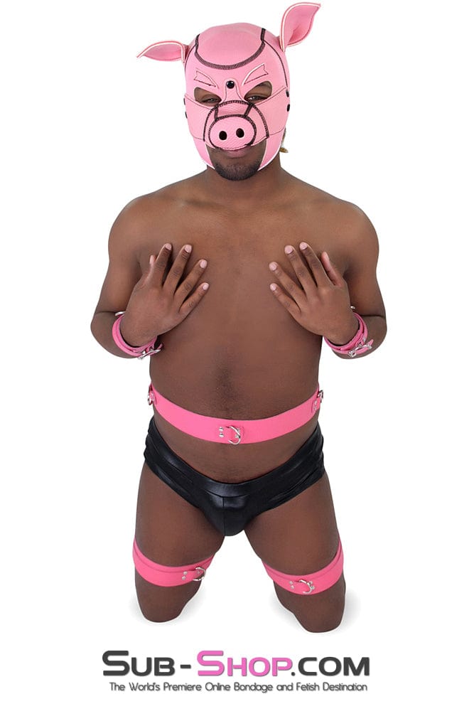 7237A-SIS      Hot Pink Leather Sissy Bondage Belt Sissy   , Sub-Shop.com Bondage and Fetish Superstore