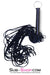 7796DL      Suede Tail 24” Flogger Whip with Satin Wrapped Handle and Hanging Ring Whip   , Sub-Shop.com Bondage and Fetish Superstore
