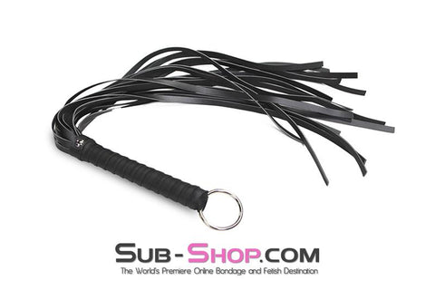7797DL      Heavyweight 24” Rubberized Leatherette Flogger Whip with Hanging Ring - LAST CHANCE - Final Closeout! MEGA Deal   , Sub-Shop.com Bondage and Fetish Superstore