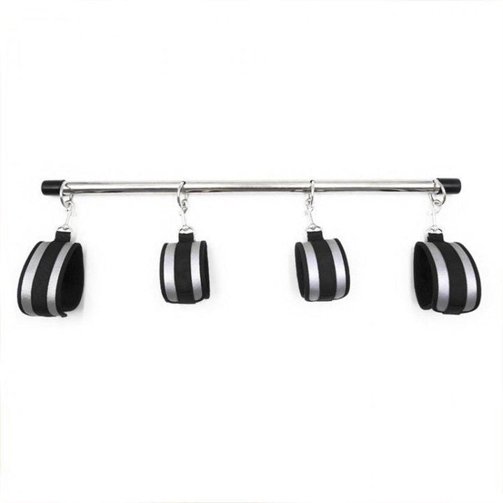 7802M      Double Spreader Bar Collar, Wrist and Ankle Total Bondage Kit with Removable Cuffs Spreader Bar   , Sub-Shop.com Bondage and Fetish Superstore