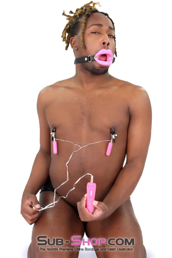 2425M-SIS      Bondage Accessory Sissy Doll Pink Sex Lips Sissy Transformation Strapped Open Mouth Gag Sissy   , Sub-Shop.com Bondage and Fetish Superstore