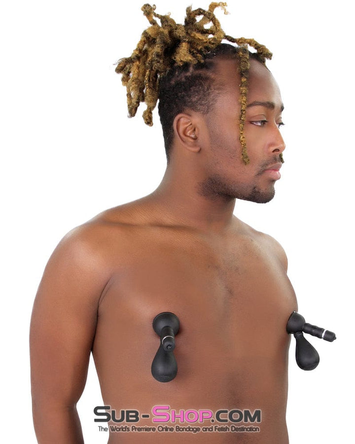 7809M      Wireless Waterproof Vibrating Nipple Suction Cups with Stimulators, Set of 2 Nipple Suction   , Sub-Shop.com Bondage and Fetish Superstore