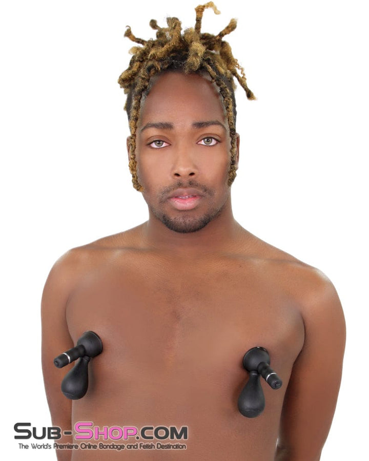 7809M      Wireless Waterproof Vibrating Nipple Suction Cups with Stimulators, Set of 2 Nipple Suction   , Sub-Shop.com Bondage and Fetish Superstore