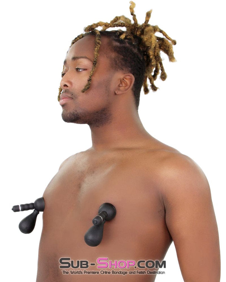 7809M      Wireless Waterproof Vibrating Nipple Suction Cups with Stimulators, Set of 2 Nipple Suction   , Sub-Shop.com Bondage and Fetish Superstore