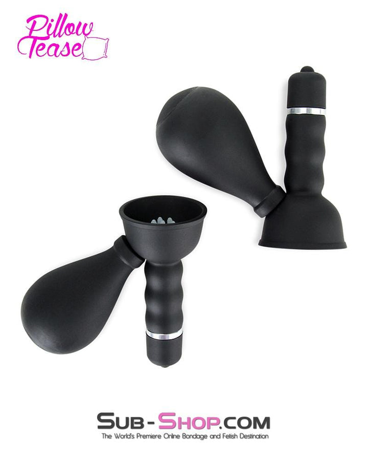 7809M      Wireless Waterproof Vibrating Nipple Suction Cups with Stimulators, Set of 2 Nipple Suction   , Sub-Shop.com Bondage and Fetish Superstore