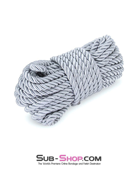 7813RS      Silver Linings Silky Braided Silver Bondage Rope Rope   , Sub-Shop.com Bondage and Fetish Superstore